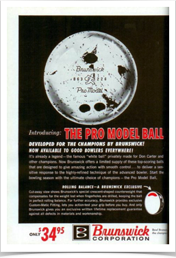 Brunswick Pro Model Ball 1961
